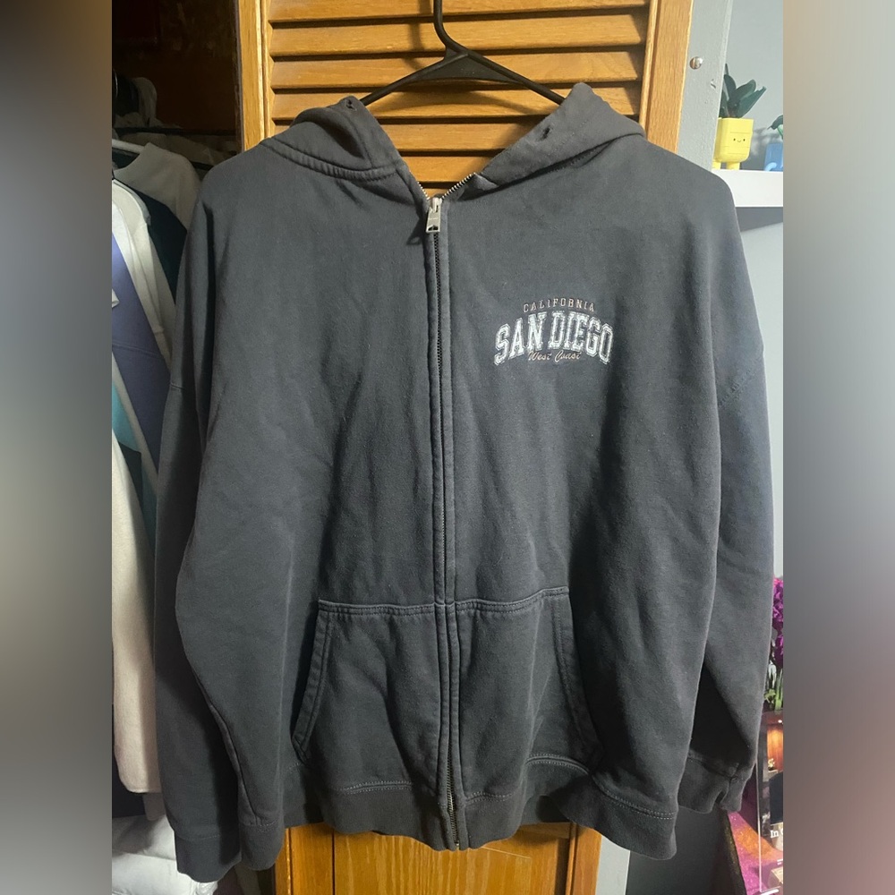 Garage Dark Gray California Zip-Up Hoodie